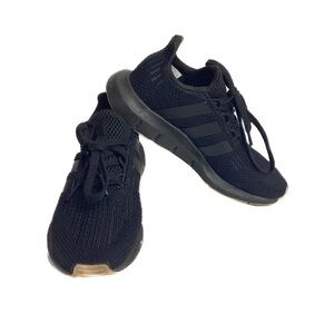 Adidas Kids Black Swift Run 1.0 Gum Soles